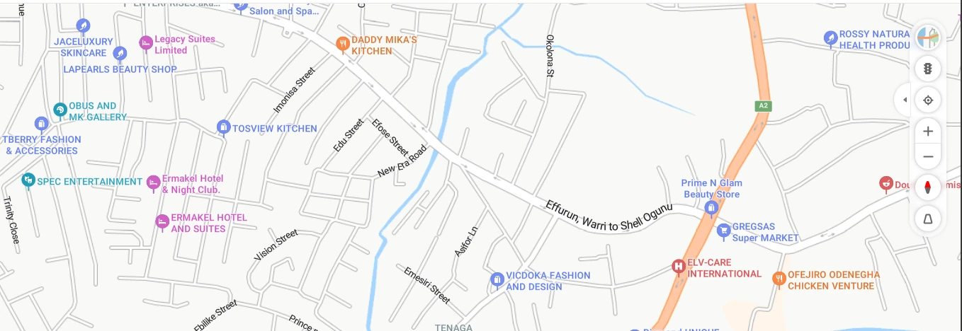 SkoolWisely office location on map — Warri, Delta